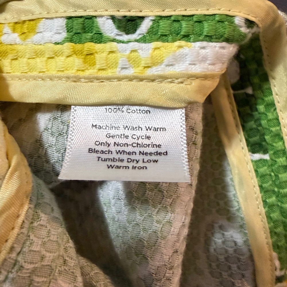 Talbots Floral Pencil Skirt Womens 12P Green Yellow Mod Pencil Core Fun Feminine - Picture 6 of 10